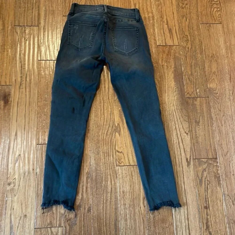 Pistola Audrey mid rise distressed grey skinny jean 24 - Picture 11 of 13